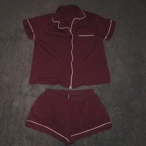 Shein Maroon Pajama Set SIZE LARGE